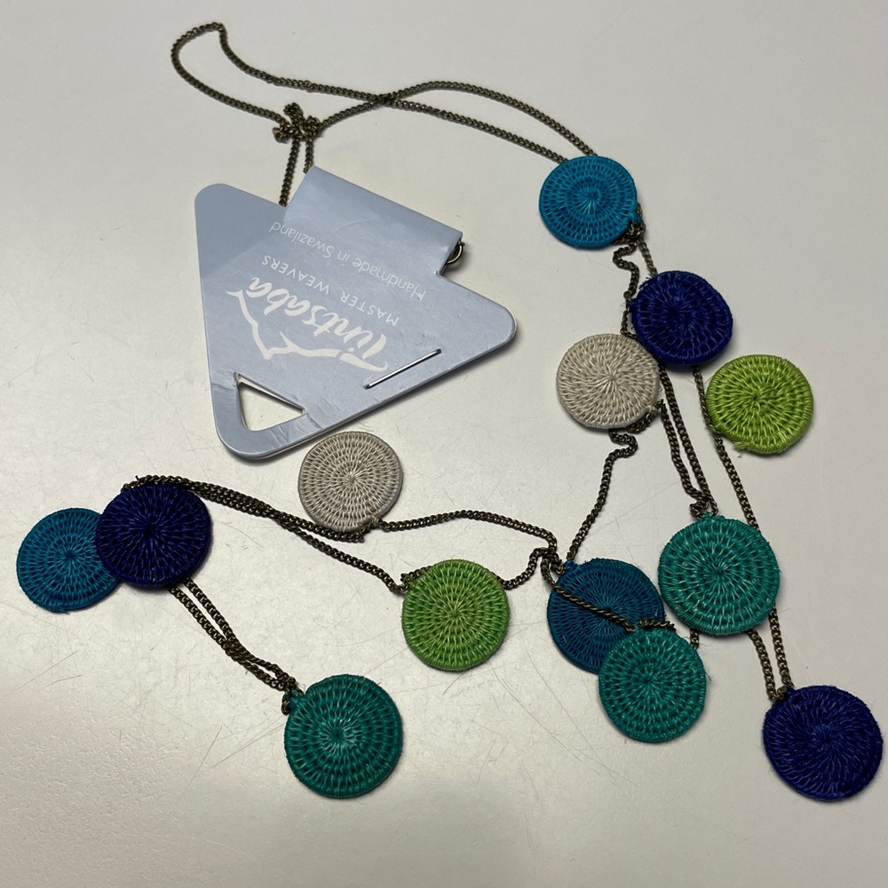 Colorful Handmade Circle Necklace from Tunisia